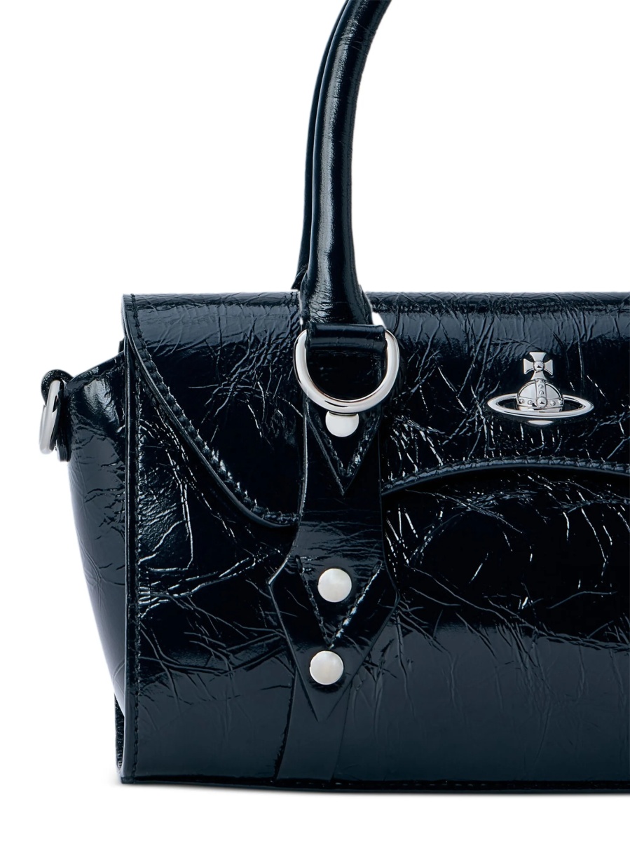 Geanta de mana Vivienne Westwood neagra din piele - Img 3
