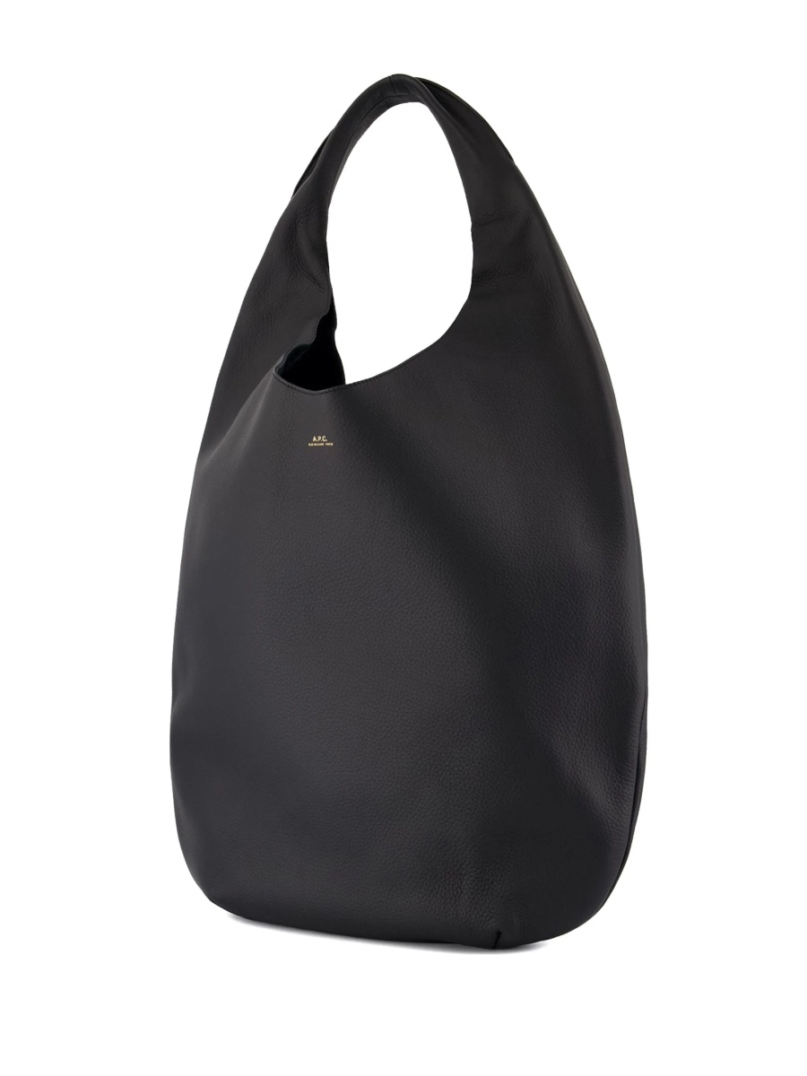 Geanta de umar A.P.C. neagra din piele - Img 3