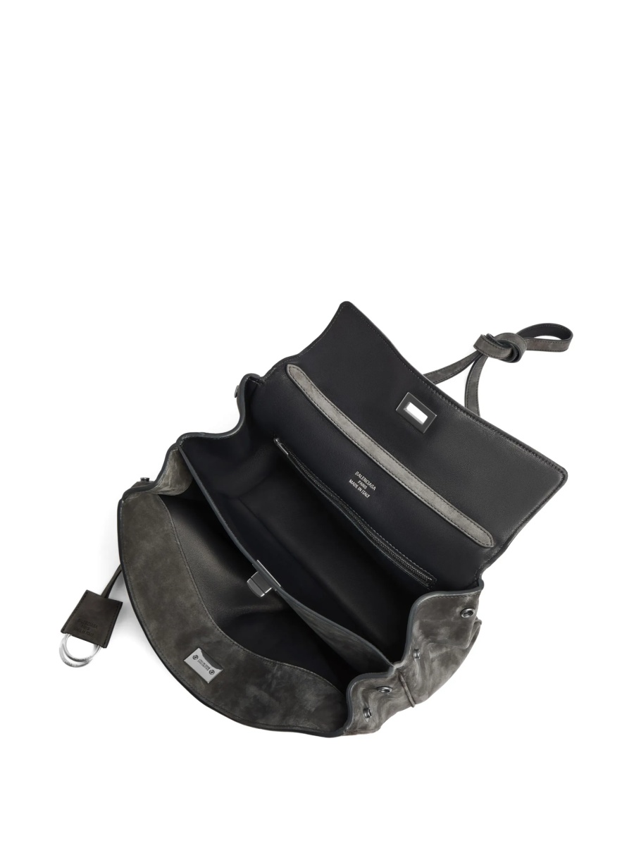 Geanta de umar Balenciaga gri din piele - Img 4