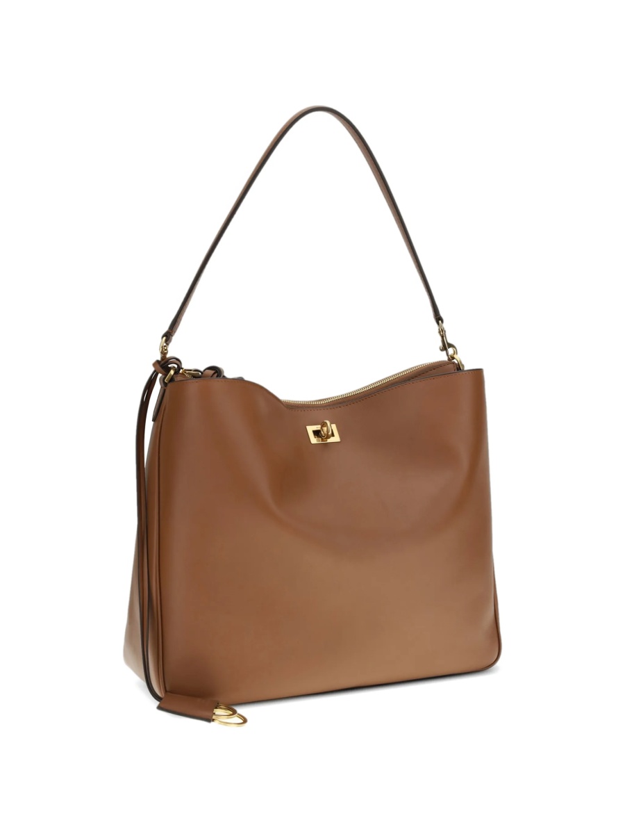 Geanta de umar Balenciaga maro din piele - Img 2
