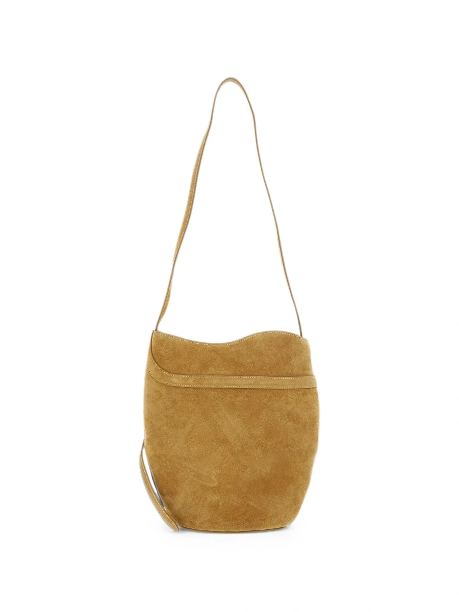 Geanta de umar Brown Crossbody bag with Adjustable Strap in Suede for Women - Img 4