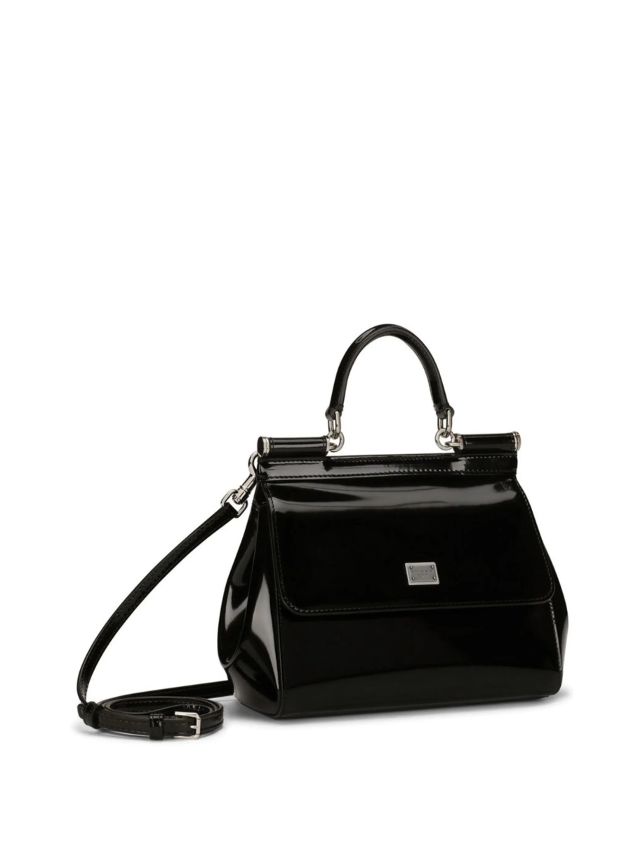 Geanta de umar Dolce &amp; Gabbana Sicily neagra din piele - Img 4