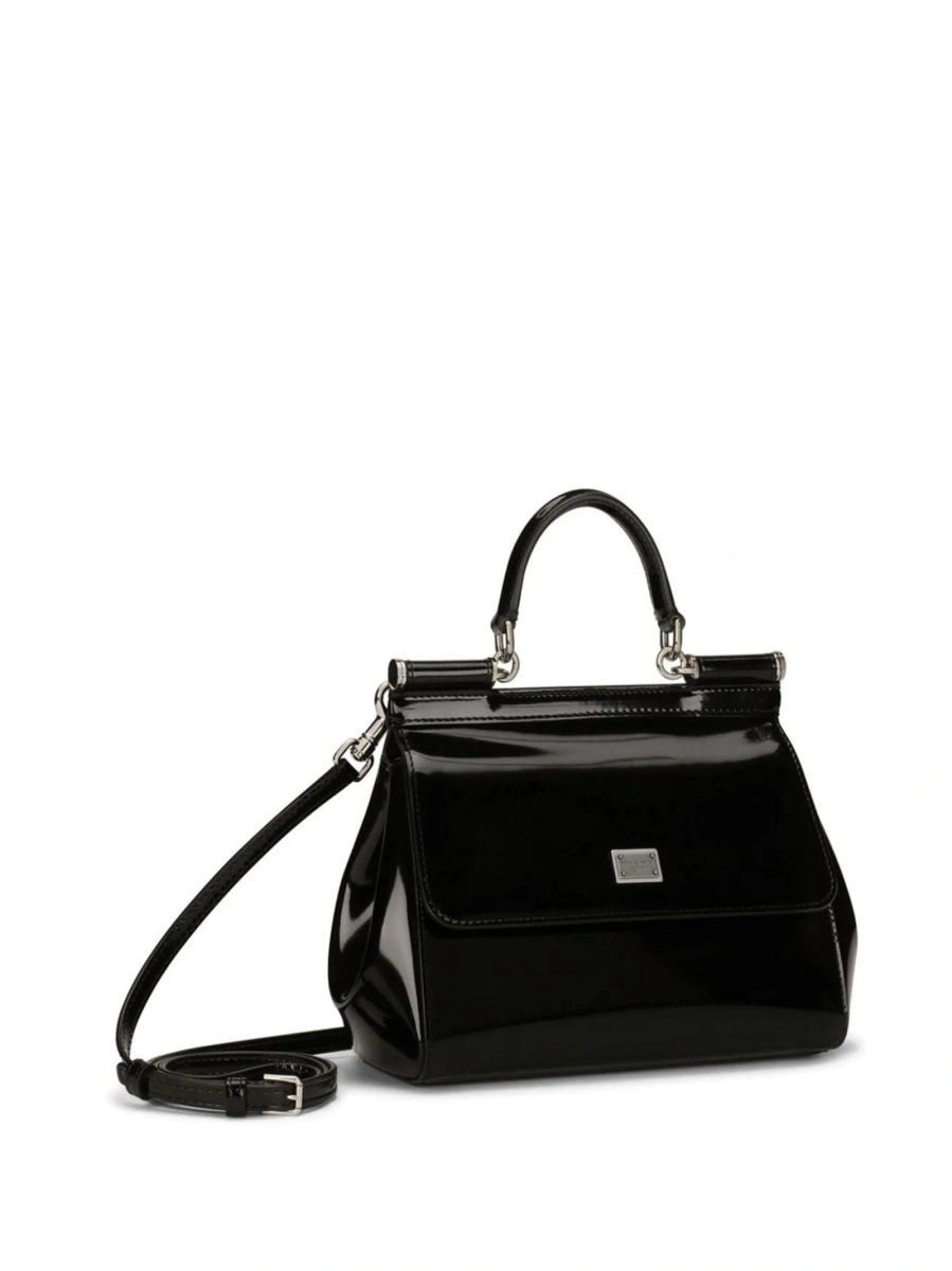 Geanta de umar Dolce &amp; Gabbana Sicily neagra din piele - Img 4
