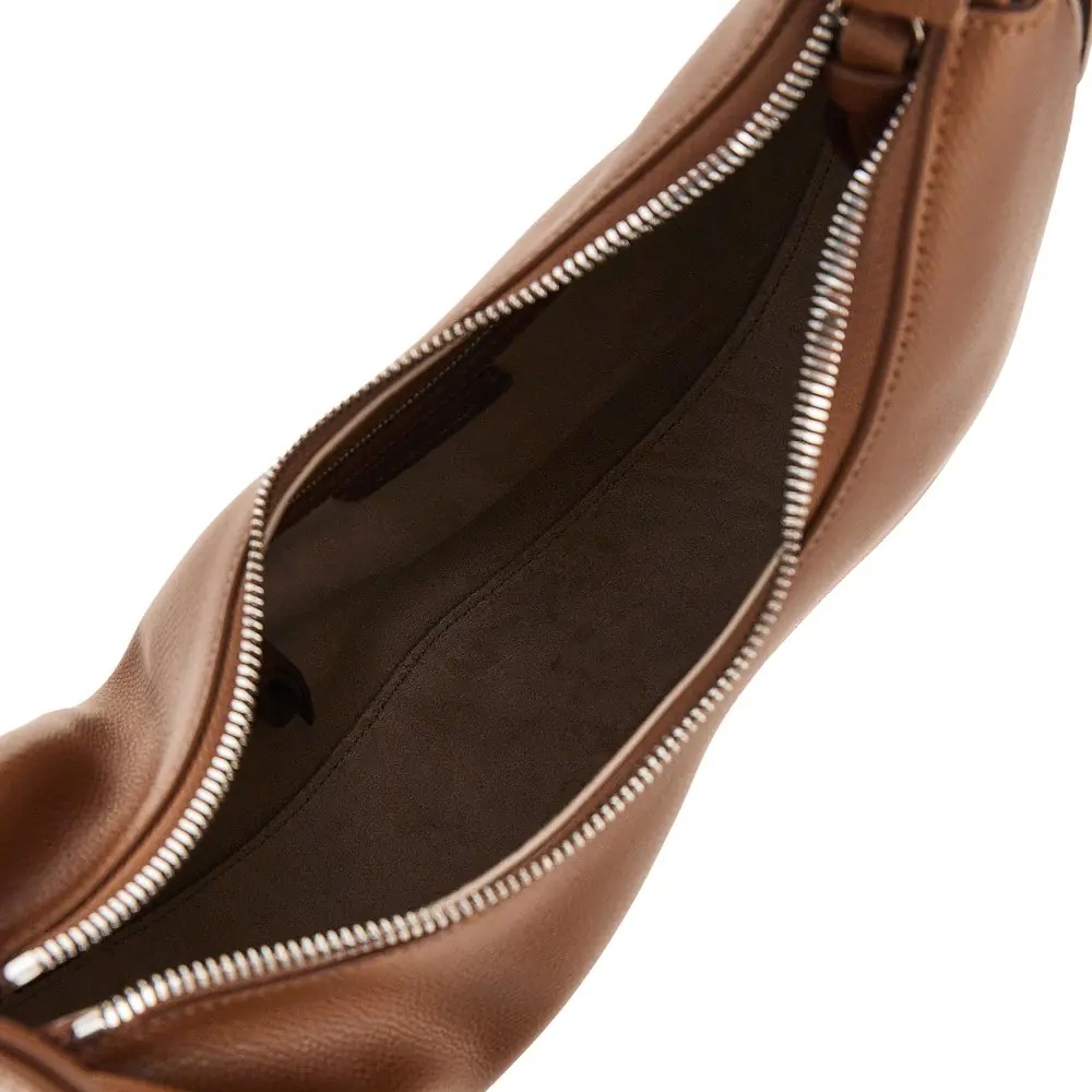 Geanta de umar 'Emporio Armani 1981' grain leather hobo bag - Img 3