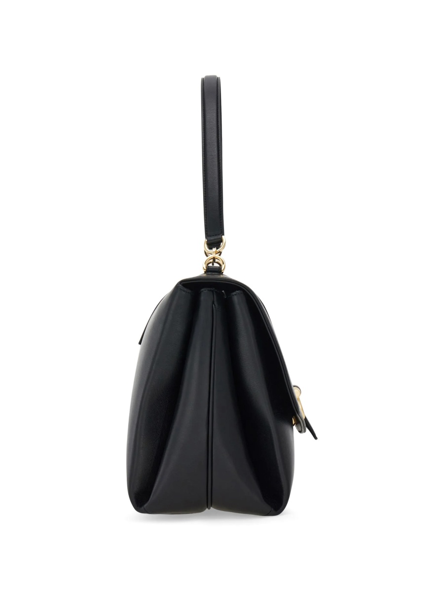 Geanta de umar Ferragamo gancini neagra din piele - Img 5