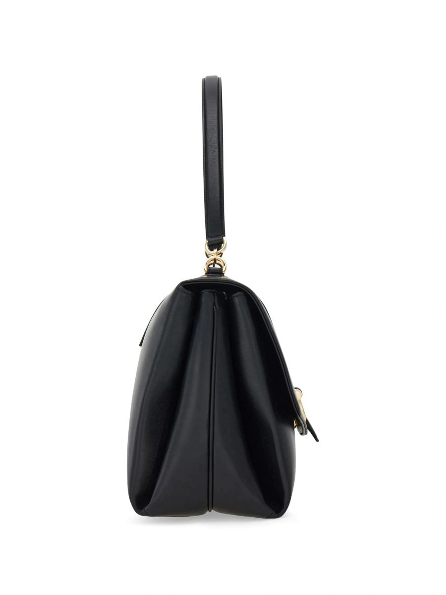 Geanta de umar Ferragamo gancini neagra din piele - Img 5