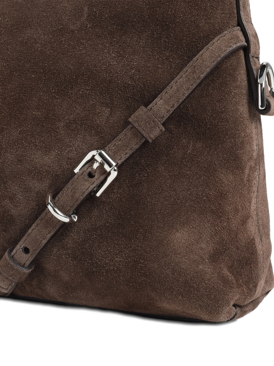 Geanta de umar Givenchy maro din piele intoarsa - Img 3