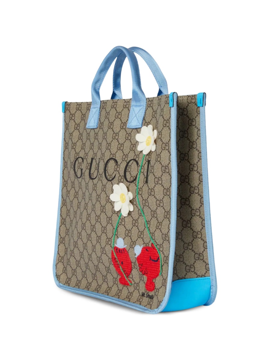 Geanta de umar Gucci neutra din polyester si bumbac - Img 2