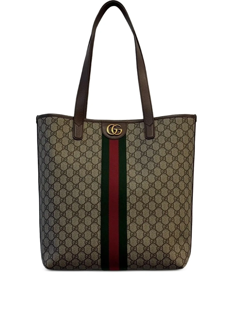 Geanta de umar Gucci 'Ophidia' bej din canvas GG Supreme si piele - Img 5