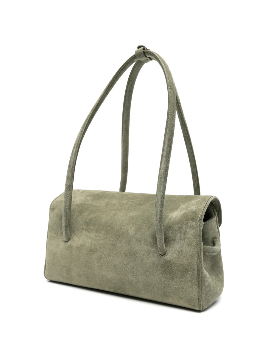Geanta de umar JACQUEMUS verde din piele intoarsa - Img 3