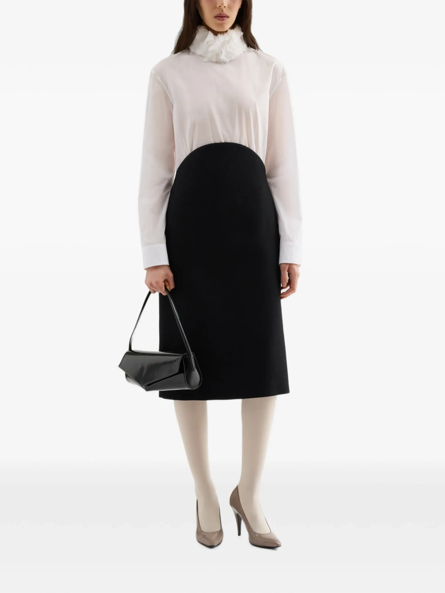 Geanta de umar Jil Sander neagra din piele - Img 2