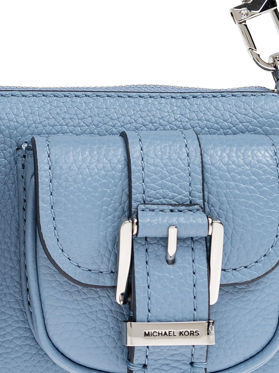 Geanta de umar Michael Kors albastra din piele - Img 5