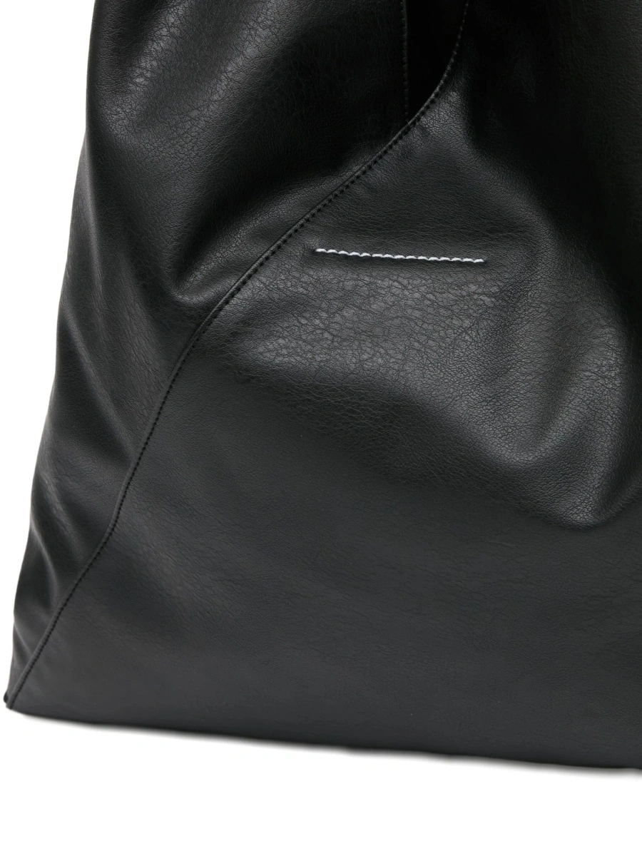 Geanta de umar MM6 Maison Margiela neagra din piele - Img 5