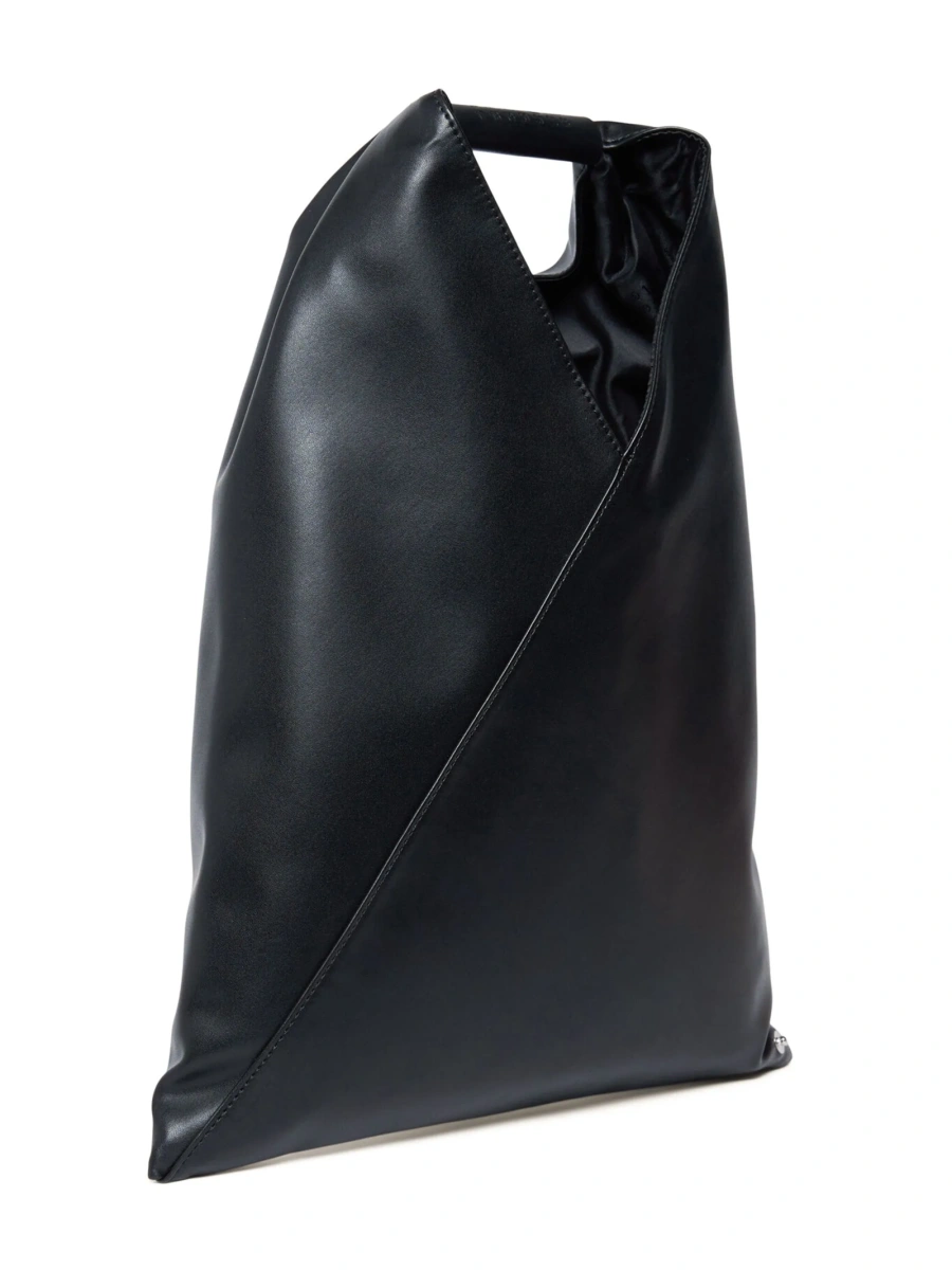 Geanta de umar MM6 Maison Margiela neagra din poliuretan - Img 3