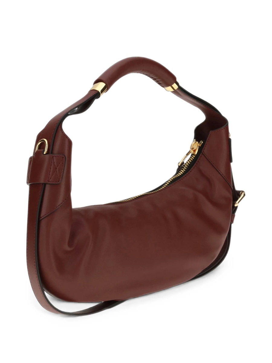 Geanta de umar Moschino maro din piele - Img 4