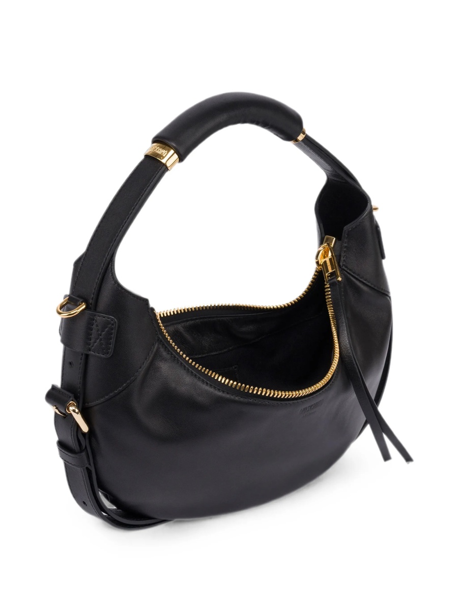 Geanta de umar Moschino neagra din piele - Img 3