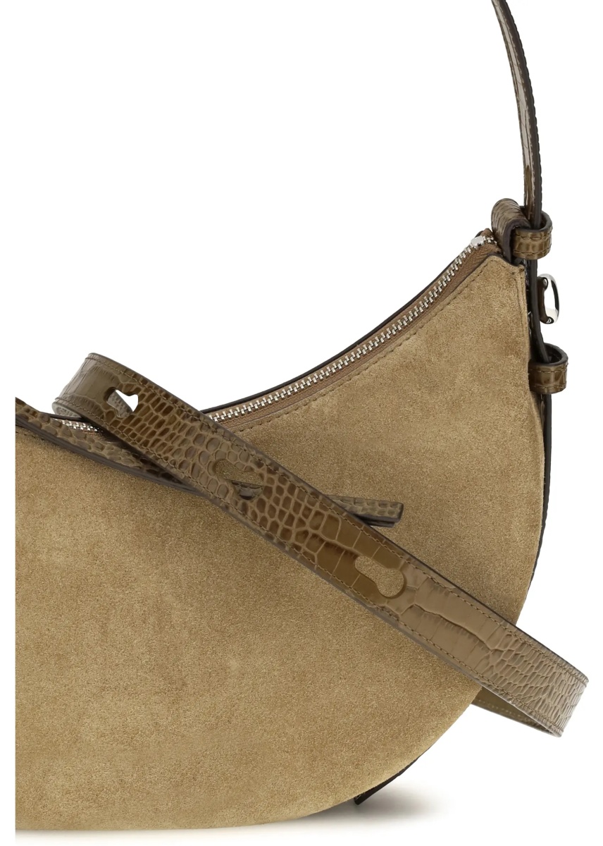 Geanta de umar ROMY SUEDE HALF MOON BAG - Img 4