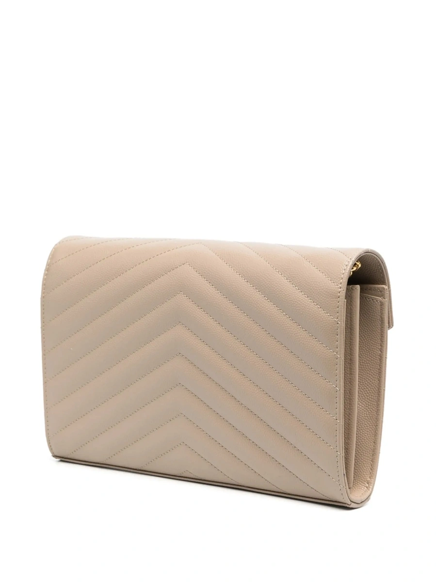 Geanta de umar Saint Laurent bej din piele 'Cassandre' - Img 5
