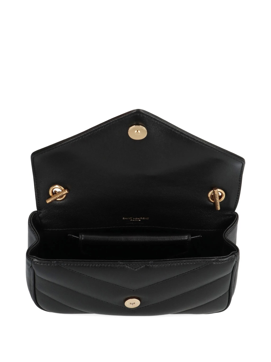 Geanta de umar Saint Laurent Loulou neagra din piele - Img 4
