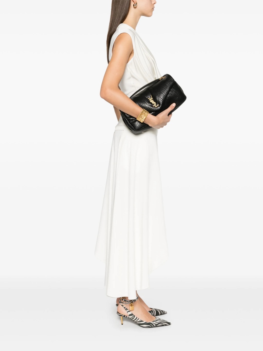 Geanta de umar Saint Laurent neagra din piele - Img 2