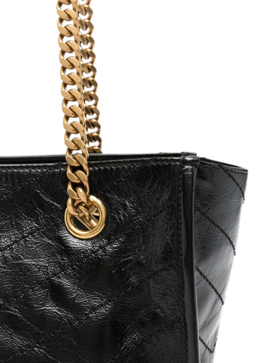 Geanta de umar Saint Laurent neagra din piele - Img 4