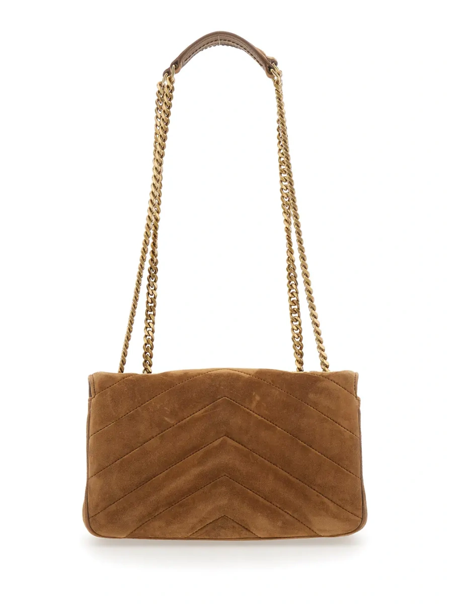Geanta de umar SMALL LOULOU CHAIN BAG 7 SUEDE SATIN CALF - Img 2