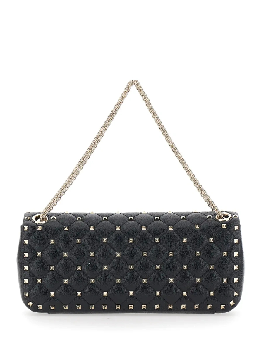 Geanta de umar SMALL SHOULDER BAG | ROCKSTUD SPIKE | CAPRETTO LUCIDO SOFT/PLATINUM STUDS - Img 2