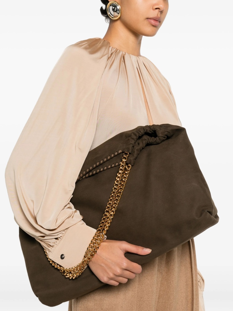 Geanta de umar Stella McCartney falabella maro din poliuretan si poliamida - Img 2
