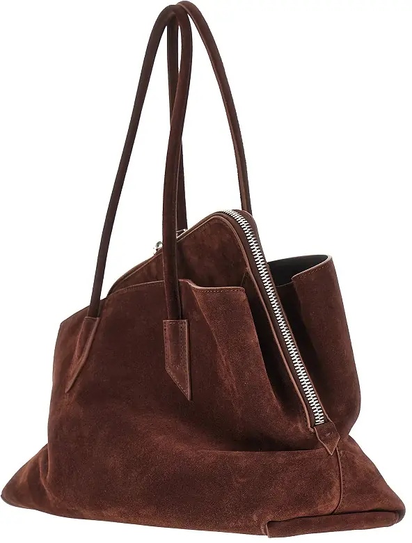 Geanta de umar Suede leather medium 'La Passeggiata' bag - Img 2