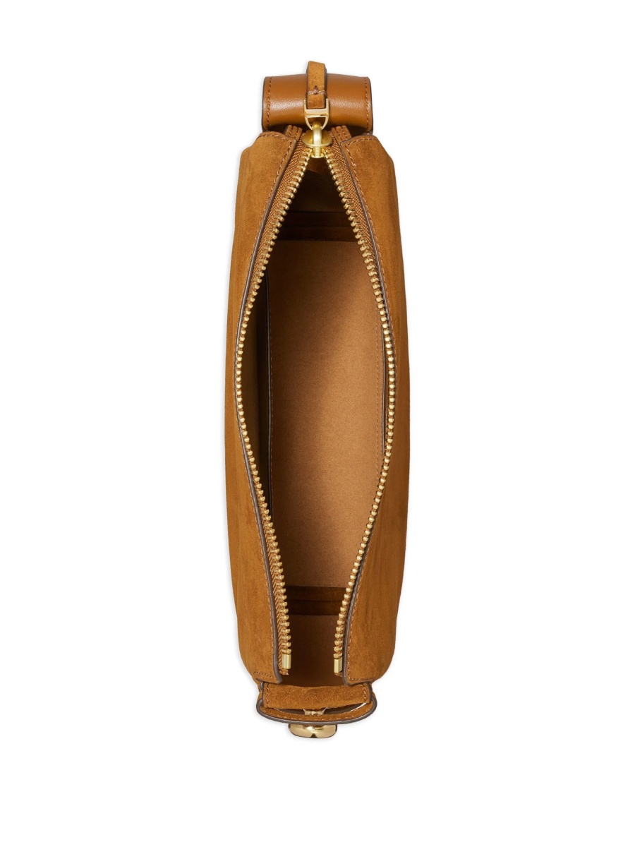 Geanta de umar Tory Burch maro din piele intoarsa - Img 5