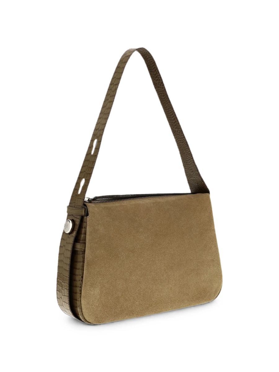 Geanta de umar Tory Burch maro din piele intoarsa - Img 2