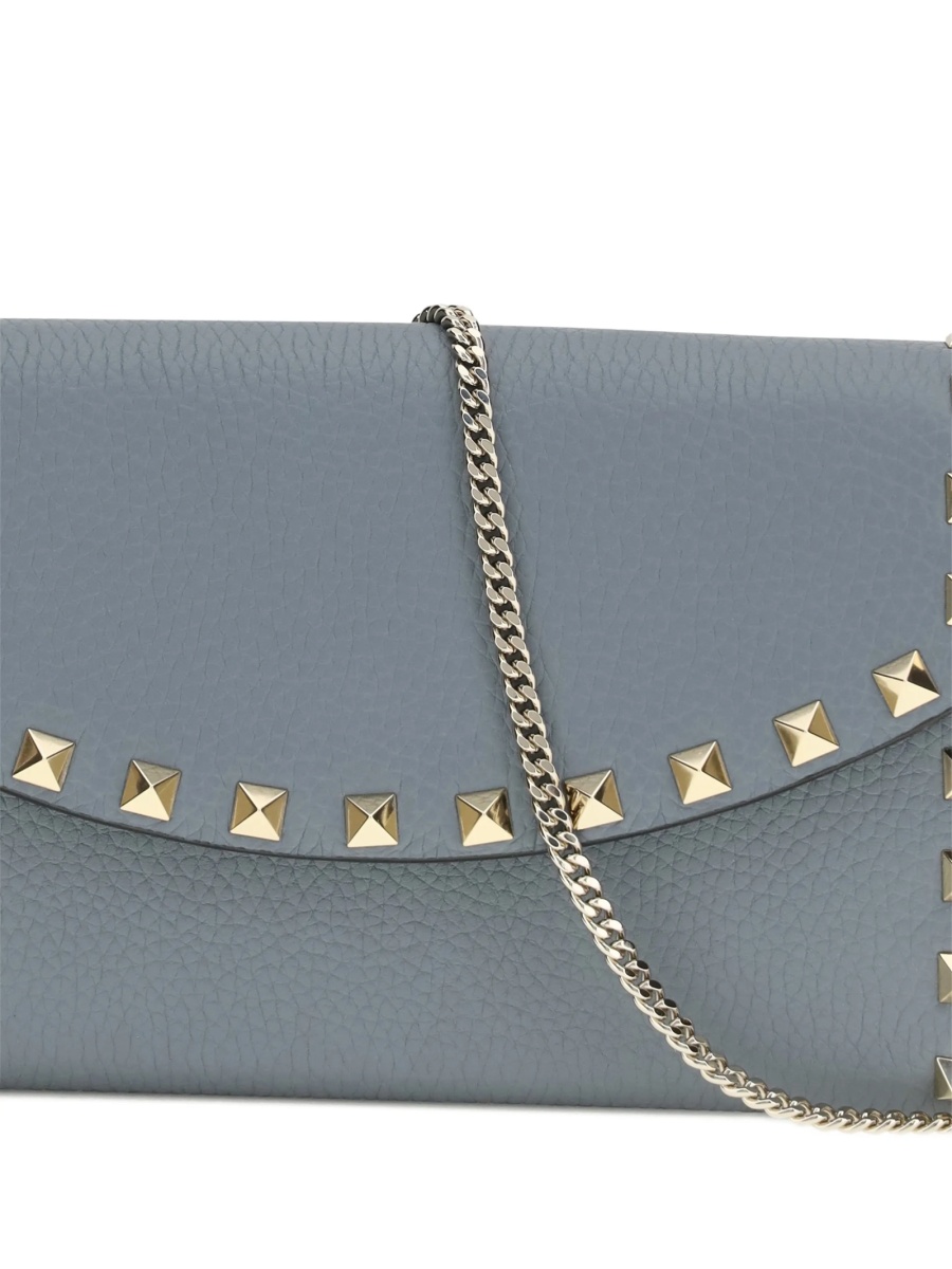 Geanta de umar Valentino Garavani Rockstud albastra din piele - Img 4