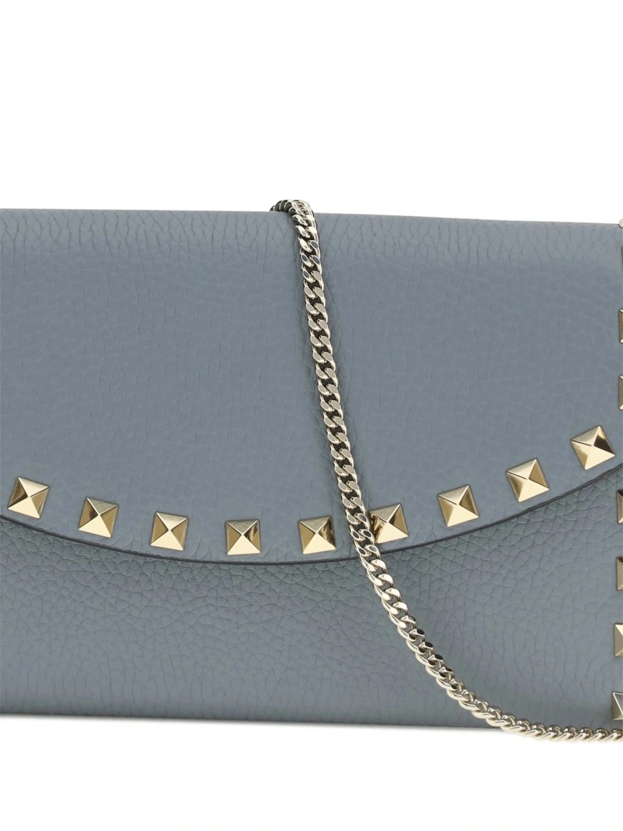 Geanta de umar Valentino Garavani Rockstud albastra din piele - Img 4