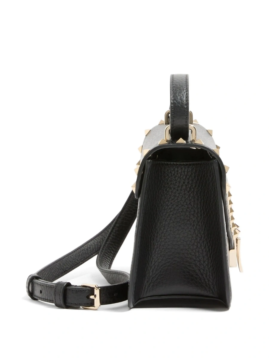 Geanta de umar Valentino Garavani Rockstud neagra din piele - Img 4