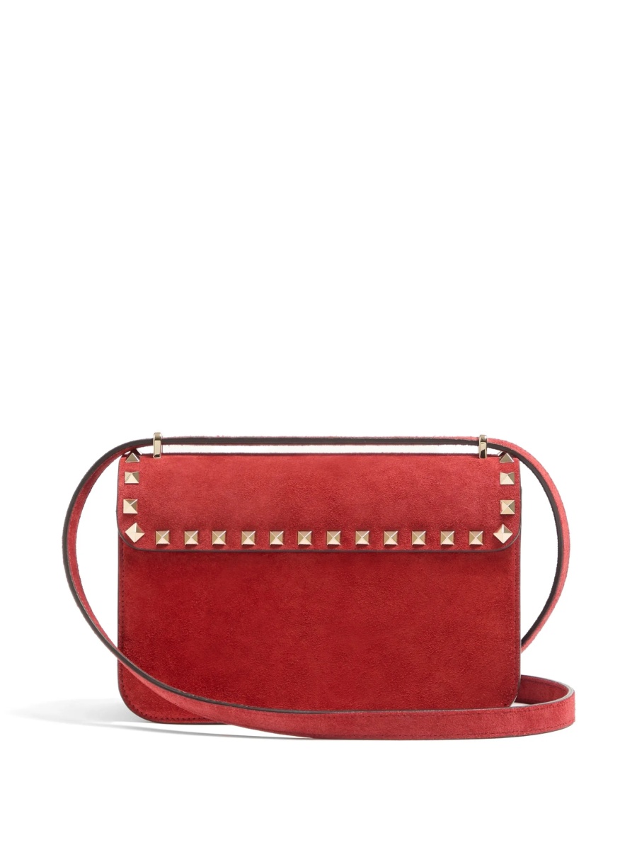 Geanta de umar Valentino Garavani Rockstud rosie din piele - Img 4