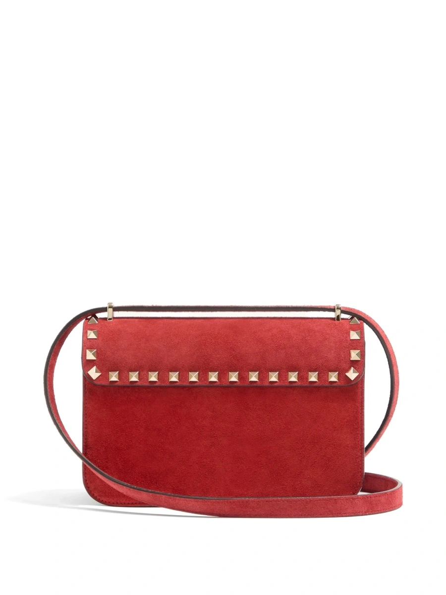 Geanta de umar Valentino Garavani Rockstud rosie din piele - Img 4