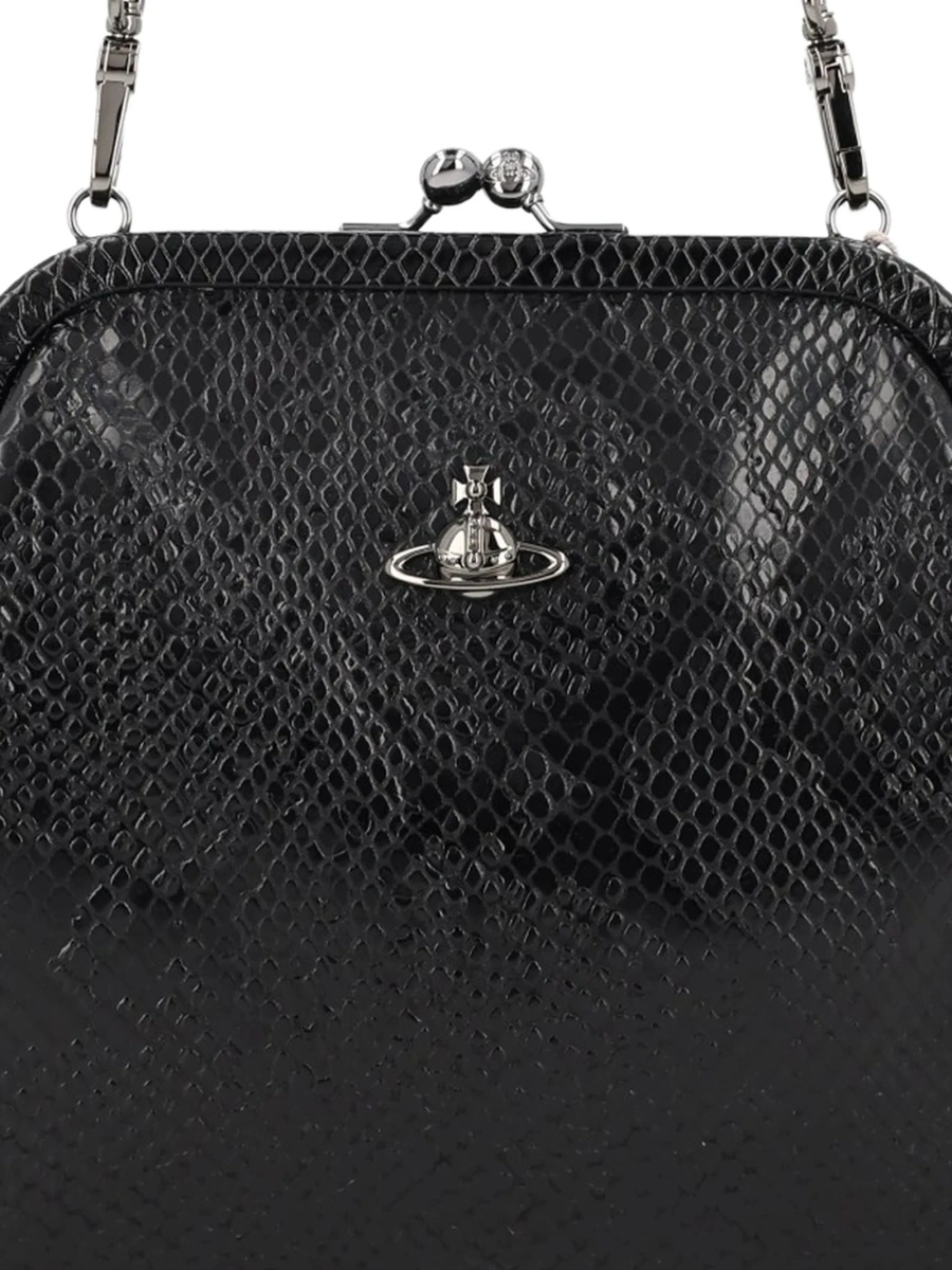 Geanta de umar Vivienne Westwood neagra din piele - Img 2