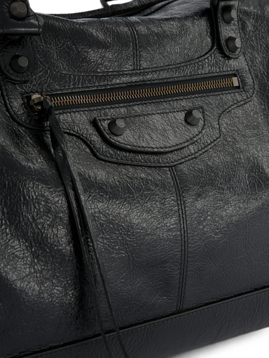 Geanta de voiaj Balenciaga neagra din piele - Img 6