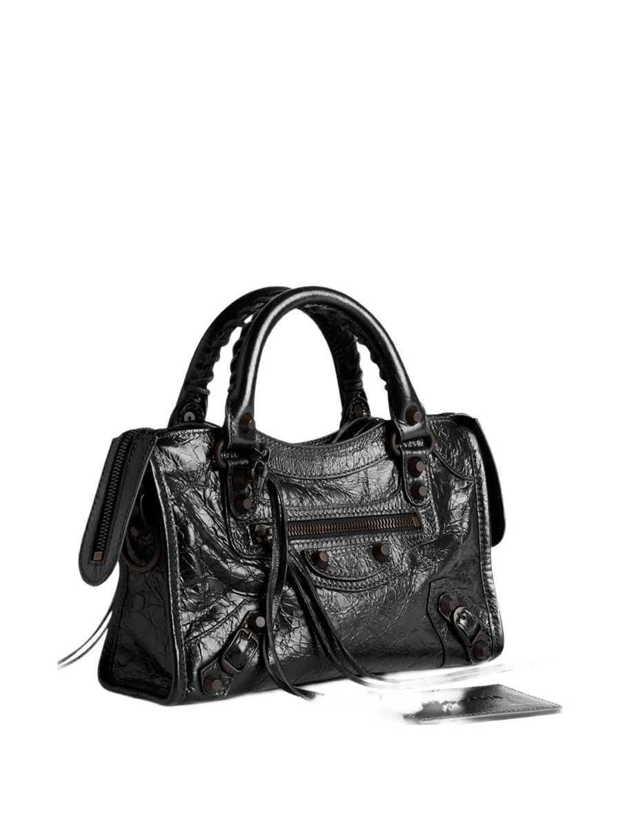 Geanta mini Balenciaga neagra din piele - Img 3