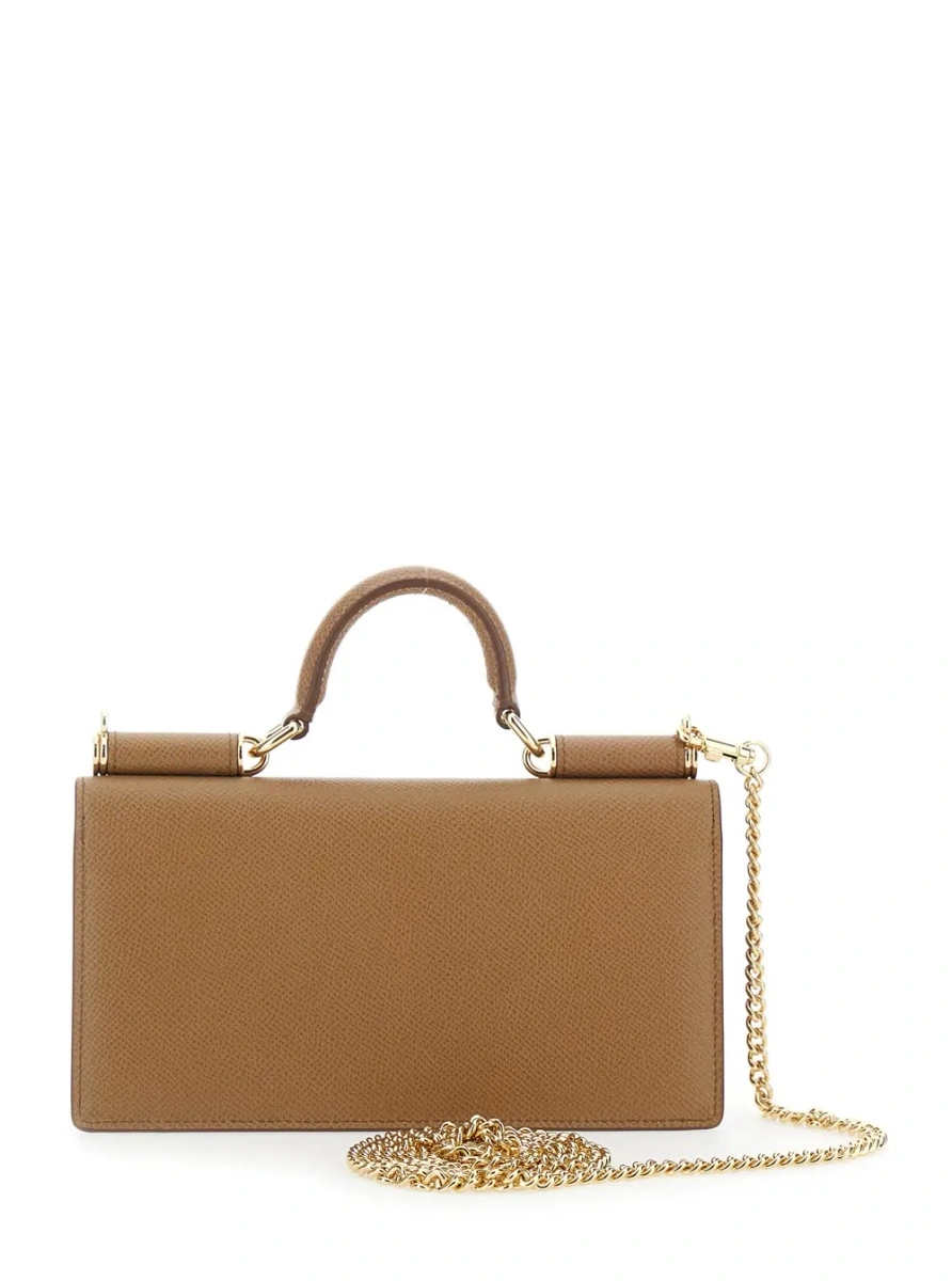 Geanta mini Dolce &amp; Gabbana maro din piele - Img 2