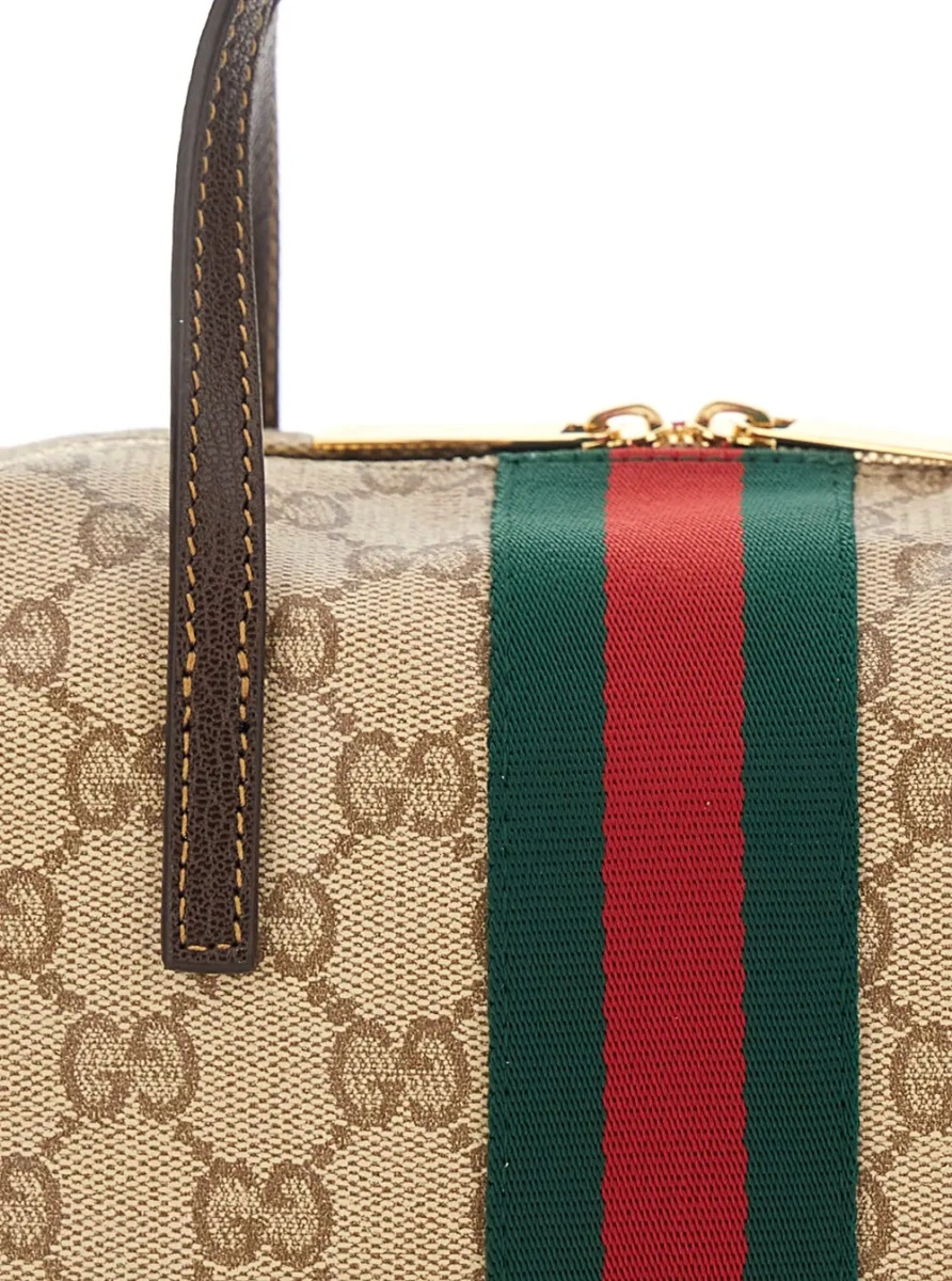 Geanta mini Gucci bej din canvas GG - Img 3