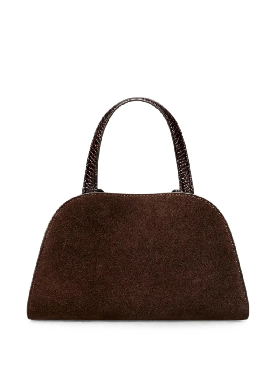 Geanta mini Tory Burch maro din piele intoarsa - Img 4