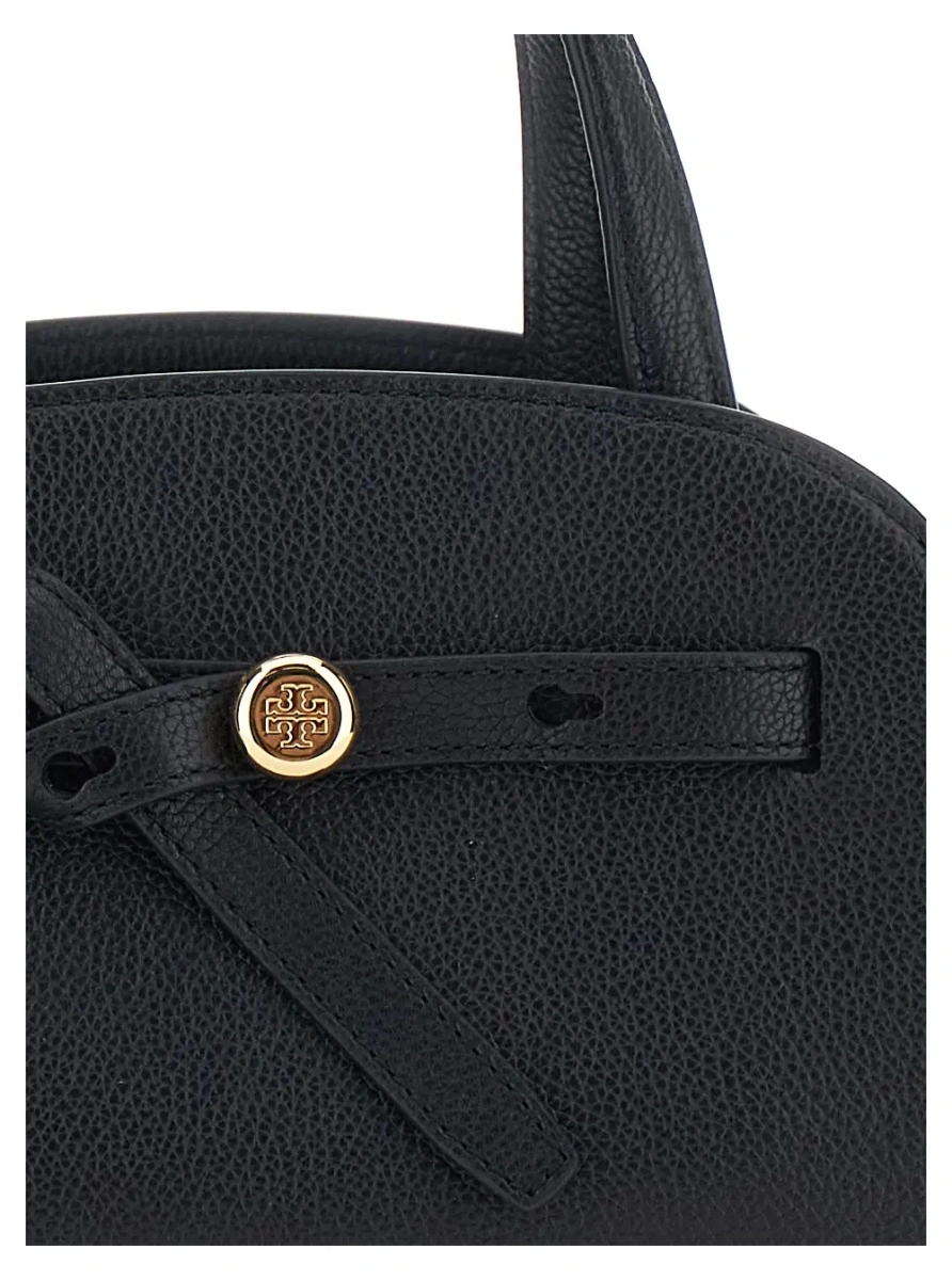 Geanta mini Tory Burch neagra din piele 'Romy' - Img 3
