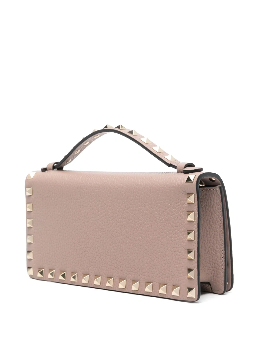 Geanta mini Valentino Garavani 'Rockstud' roz din piele - Img 4