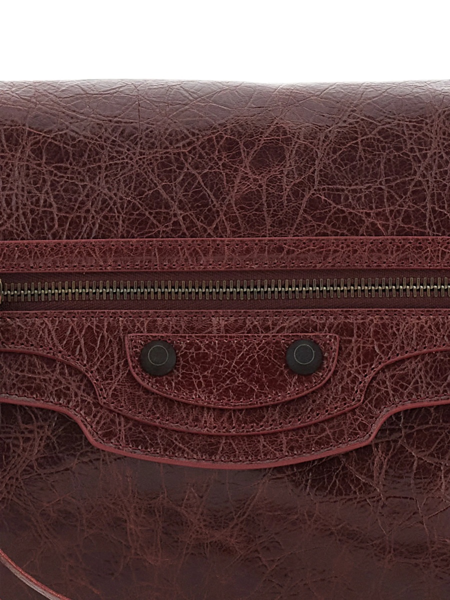 Geanta plic Balenciaga rosie din piele - Img 3