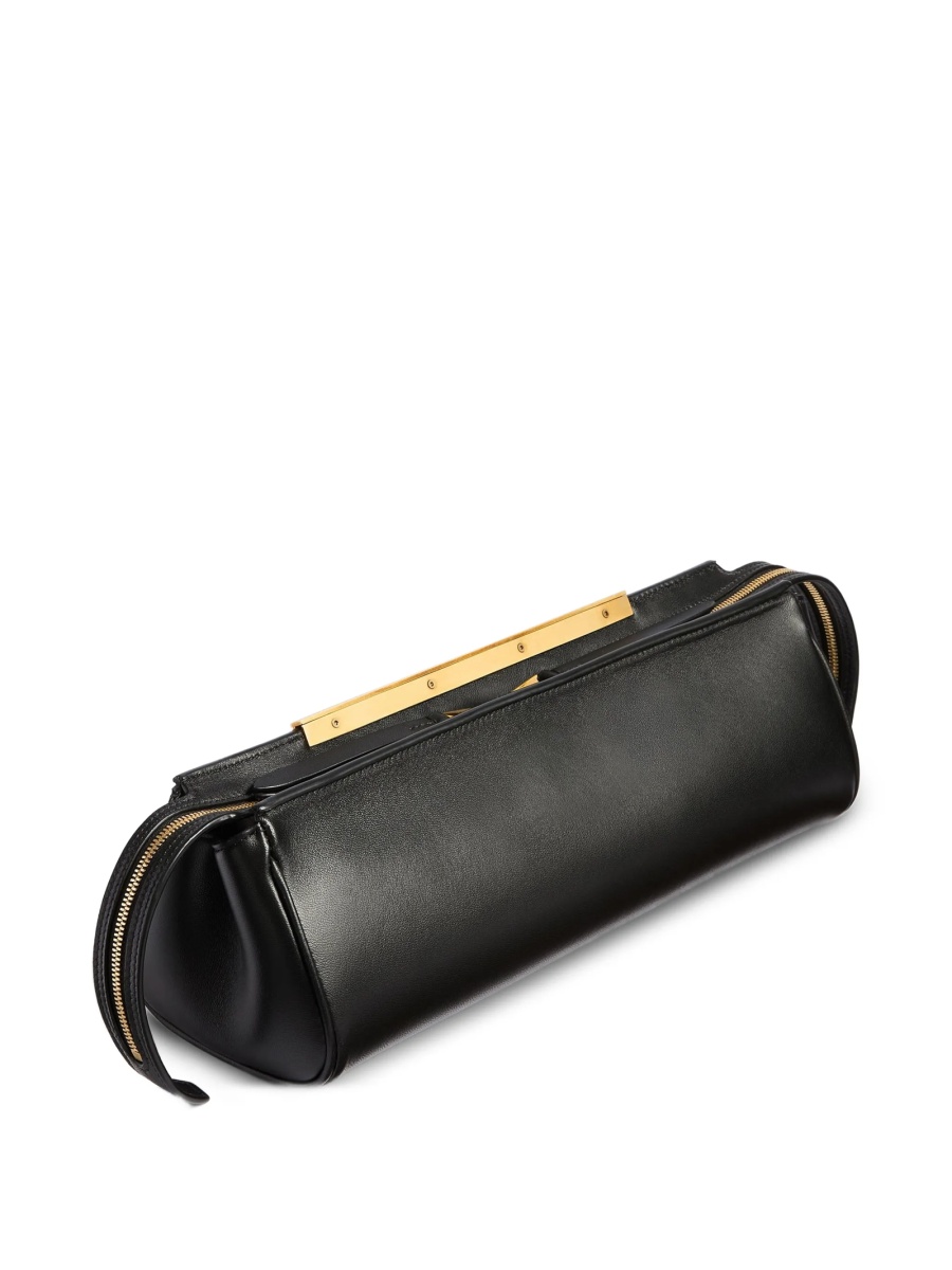 Geanta plic Khaite neagra din piele - Img 3