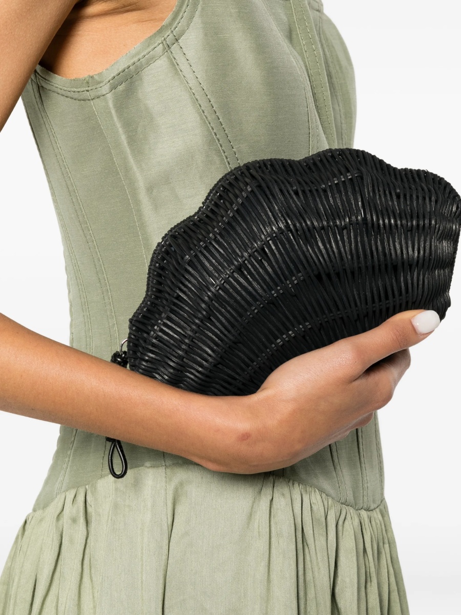 Geanta plic Michael Kors neagra din poliuretan si fibre - Img 2