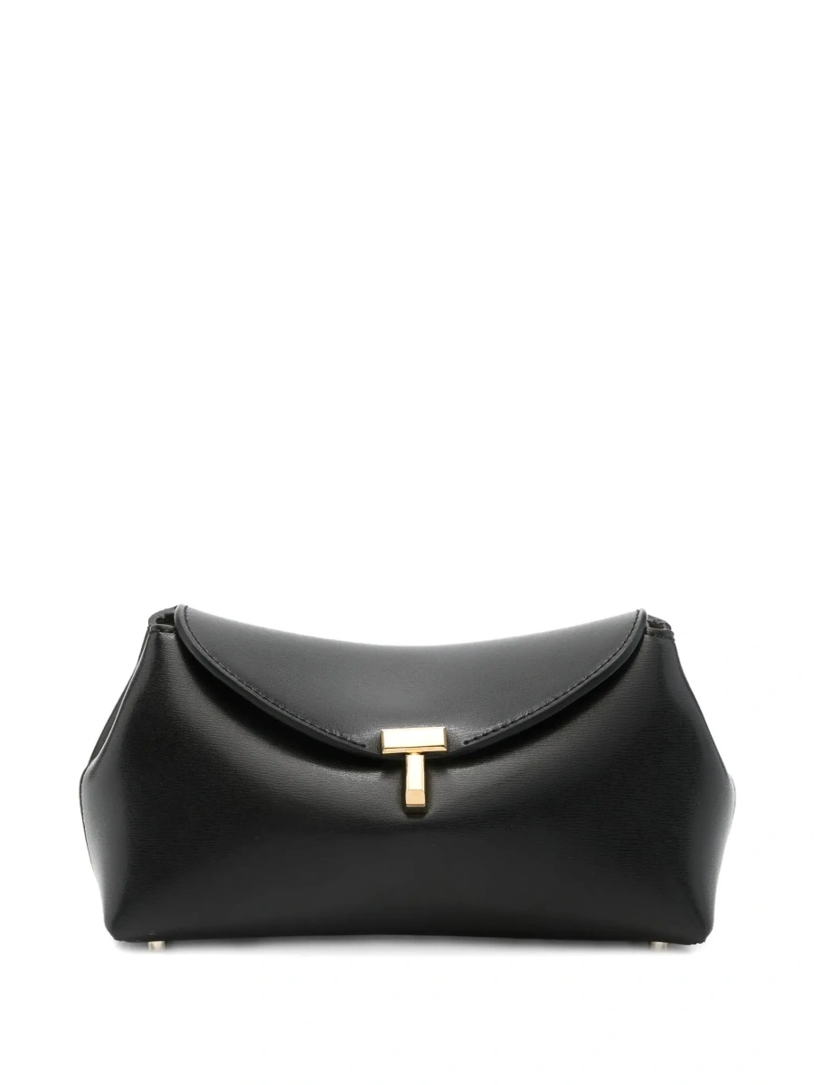 Geanta plic TOTEME 'T-lock' neagra din piele - Img 7