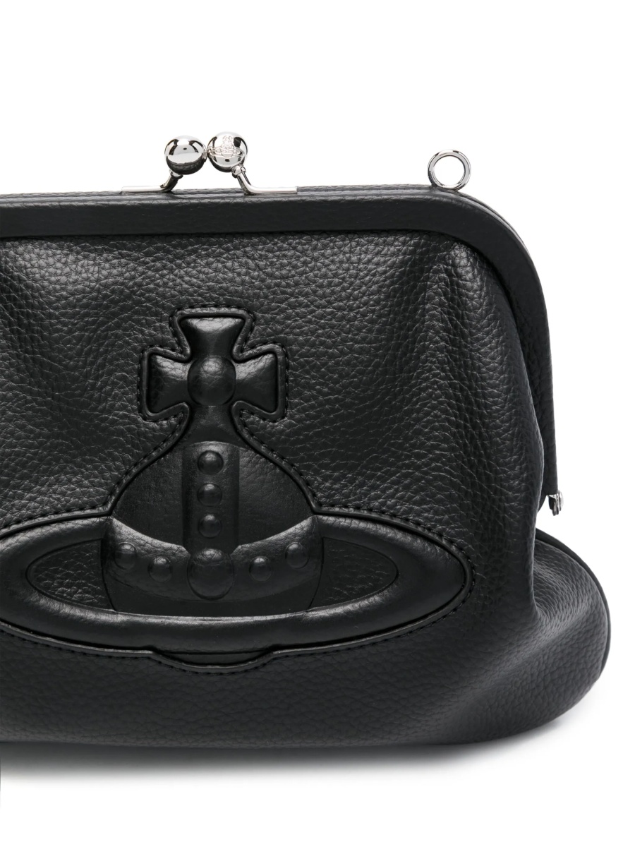 Geanta plic Vivienne Westwood neagra din poliuretan - Img 4