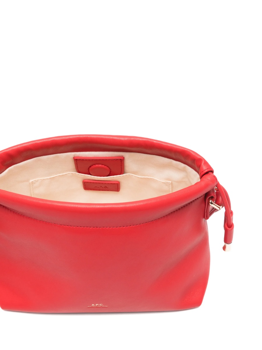 Geanta tip postas A.P.C. rosie din polyester si poliuretan - Img 5
